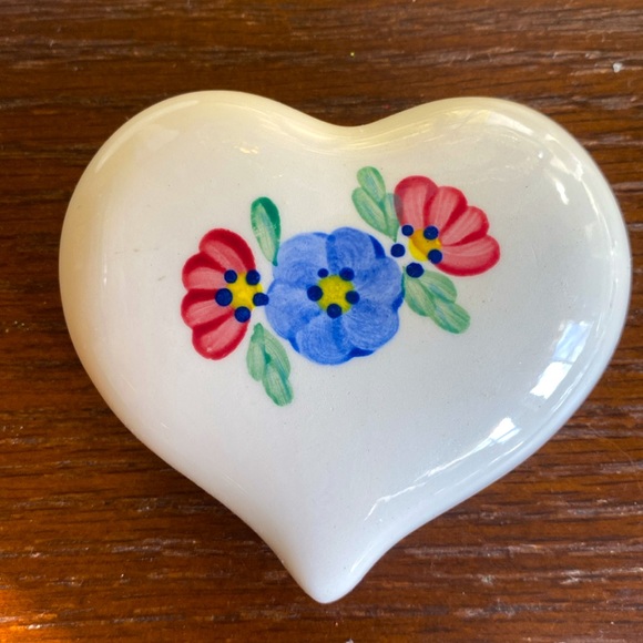 Vintage Homco Ceramic HEARTS 1216-BL, 2 Hand Painted Wall Hangings - Picture 5 of 5